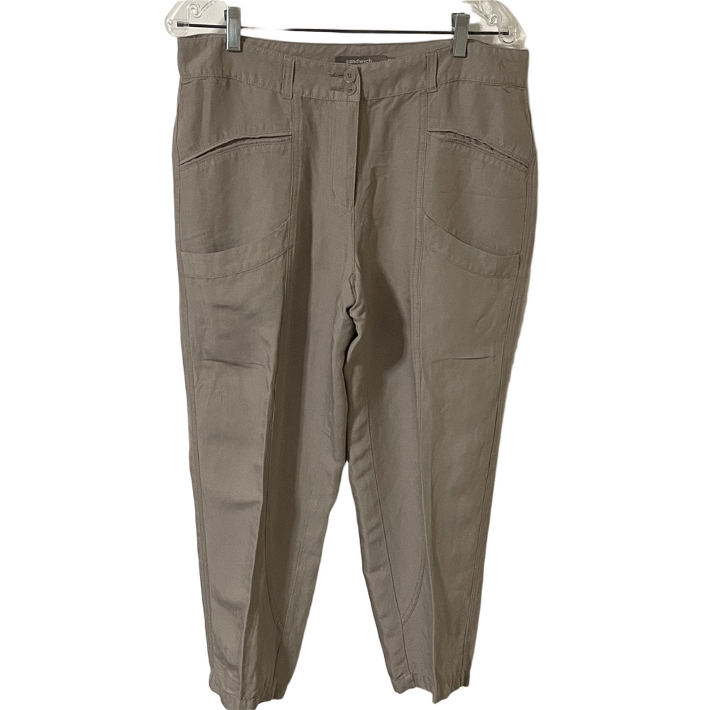 Sandwich Linen Blend Light Mauve Pants Size 42/Large